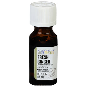 Aura Cacia Essential Oil 100% Pure Fresh Ginger .50 OZ [UNFI #1830678] T