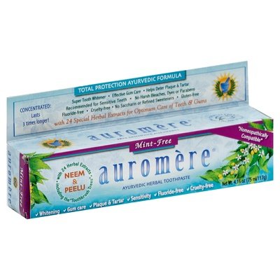 Auromere Toothpaste Ayurvedic Herbal Mint-Free 4.16OZ [UNFI #1105170] T