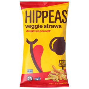 Hippeas Veggies Straws Straight Up Sea Salt 12/3.75 OZ [UNFI #2880615] [ebt]