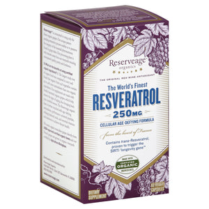 Reserveage Nutrition Resveratrol 250 Mg Veggie Capsules 60 Vcap [UNFI #2299089]