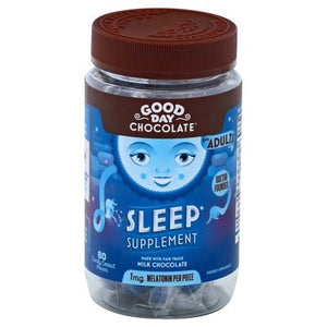 Good Day Chocolate Sleep Supplement Candy Coated Pieces For Adults 80 CT [UNFI #2315521]