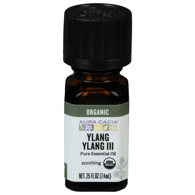 Aura Cacia Pure Essential Oil Organic Soothing Ylang Ylang Iii 1/.25 OZ [UNFI #331421] T