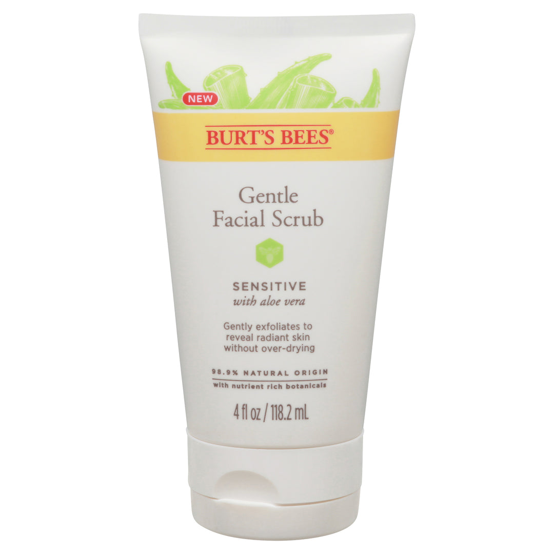 Burts Bees Gentle Facial Scrub Sensitive With Aloe Vera 4 OZ [UNFI #2806594] T