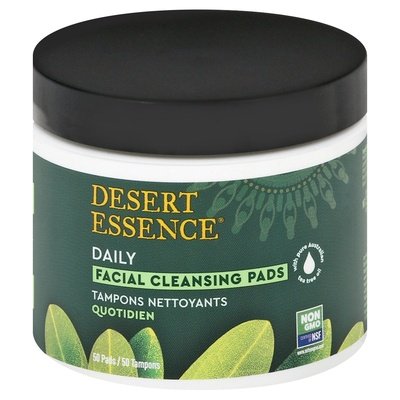 Desert Essence Facial Cleansing Pads Daily 50 Ct [UNFI #0375089] T