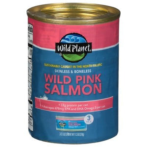 Wild Planet Salmon Wild Pink Skinless & Boneless 3 Pack 12/3/3.75 [UNFI #2926517] [ebt]