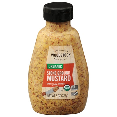 Woodstock Mustard Organic Stone Ground 12/8 OZ [UNFI #455139] [ebt]