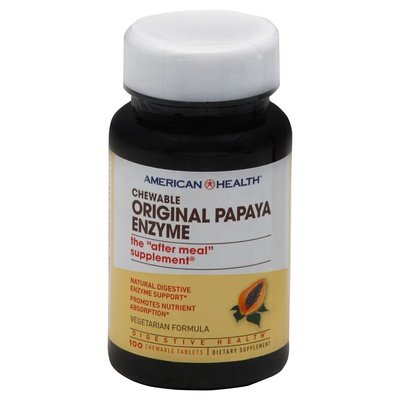 American Health Papaya Enzyme Original Vegetarian Formula Chewable Tablets 100 Tab [UNFI #0482901]