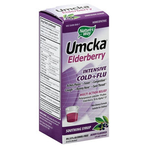 Natures Way Intensive Cold + Flu Soothing Syrup Berry Flavored 4 OZ [UNFI #2039857]