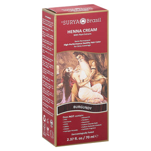 Surya Brasil Henna Cream With Plant Extracts Burgundy 2.37 OZ [UNFI #2219939] T