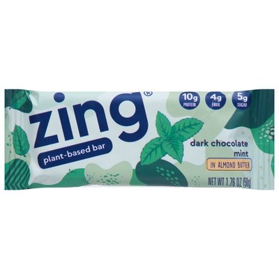 Zing Bar Bar Plant-Based Dark Chocolate Mint 12/1.76OZ [UNFI #1273713] [ebt]