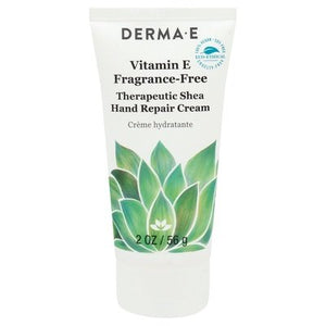Derma E Hand Repair Cream Therapeutic Shea Vitamin E Fragrance-Free 2 OZ [UNFI #2268928] T