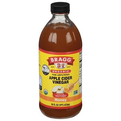 Bragg Apple Cider Vinegar Organic Honey 12/16 OZ [UNFI #2566784] [ebt]