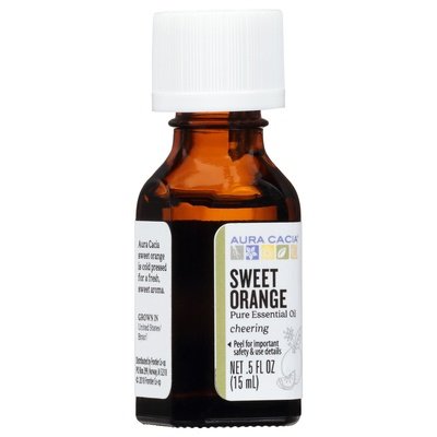 Aura Cacia Pure Essential Oil Sweet Orange Cheering 1/.5 OZ [UNFI #713826] T