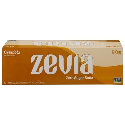 Zevia Soda Cream Zero Sugar 2/12/12 Z [UNFI #2892156] [ebt]