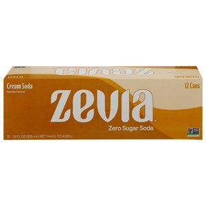 Zevia Soda Cream Zero Sugar 2/12/12 Z [UNFI #2892156] [ebt]