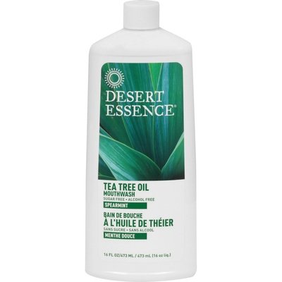 Desert Essence Mouthwash Tea Tree Oil Spearmint 1/16 OZ [UNFI #583443] T
