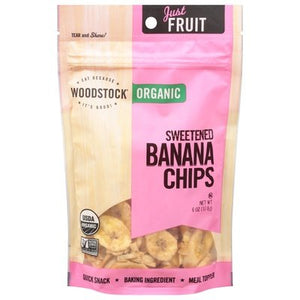 Woodstock Banana Chips Organic Sweetened 8/6 OZ [UNFI #0651265] [ebt]