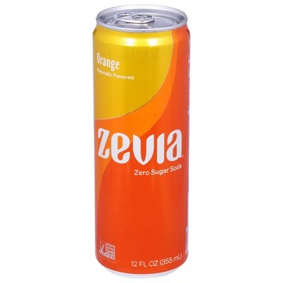 Zevia Soda Zero Sugar Orange 12/12 OZ [UNFI #2819241] [ebt]