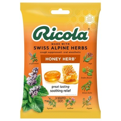 Ricola Cough Drops Honey Herb 12/24 PC [UNFI #2885820] [ebt]