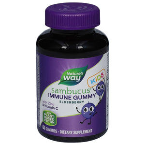 Natures Way Immune Gummy With Zinc & Vitamin C Gummies Elderberry Kids 60 CT [UNFI #2300473]