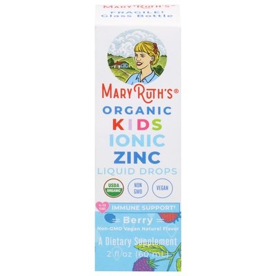 Mary Ruths Ionic Zinc Organic Kids Liquid Drops Berry 2 OZ [UNFI #2701795]