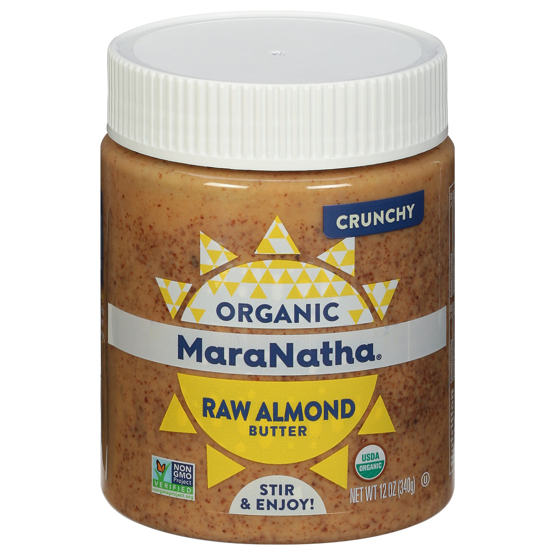 Maranatha Almond Butter Organic Raw Crunchy 6/12 OZ [UNFI #1745629] [ebt]