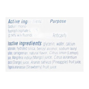 Toms Of Maine Toothpaste Fluoride Outrageous Orange Mango Natural Childrens 6/5.1 OZ [UNFI #2555472] T