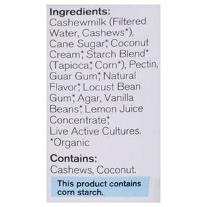 Forager Project Cashewmilk Yogurt Dairy-Free Organic Vanilla Bean Probiotic 6/5.3 OZ [UNFI #2601698] [ebt]