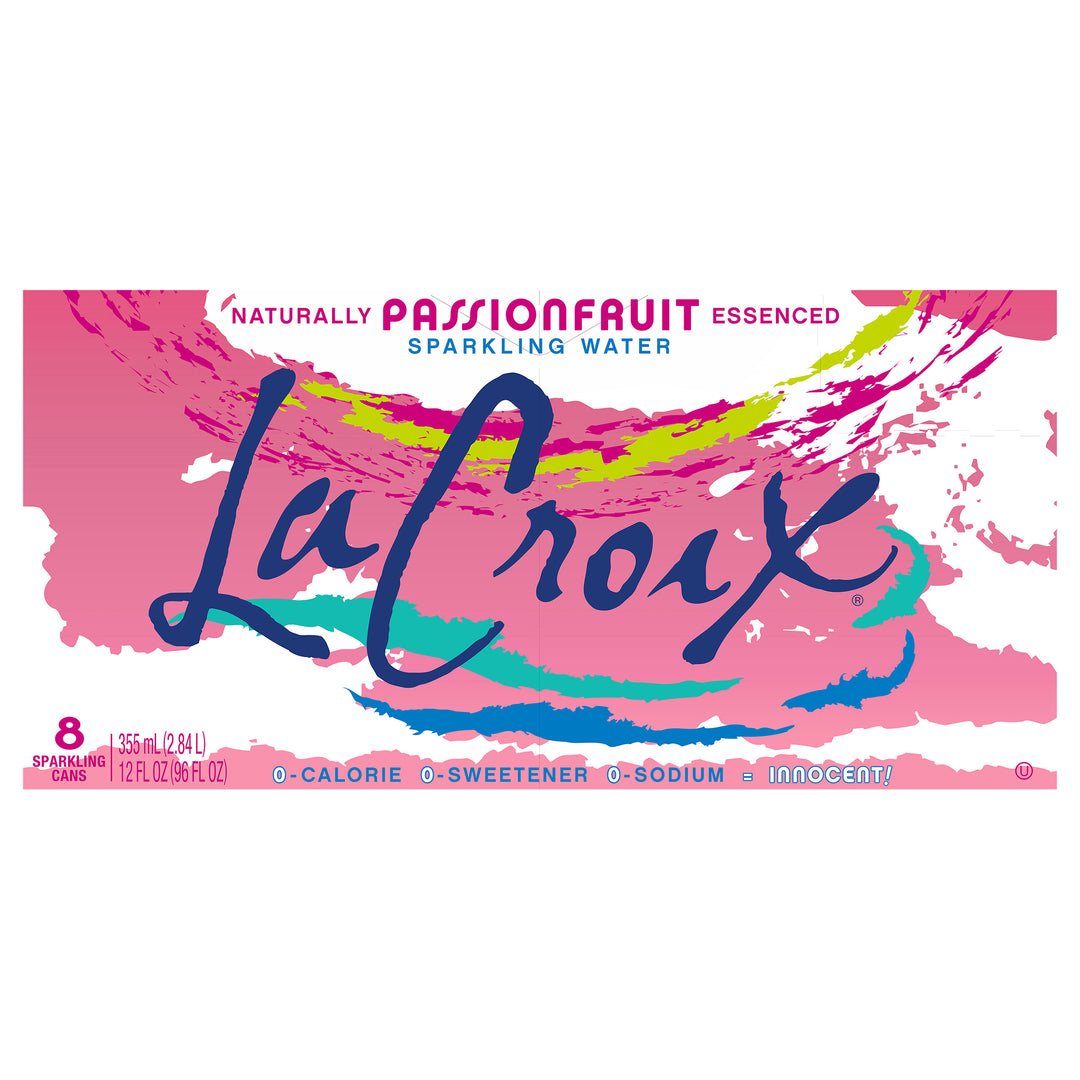 Lacroix Sparkling Water Natural Passionfruit Essenced 3/8/12 OZ [UNFI #1734391] [ebt]