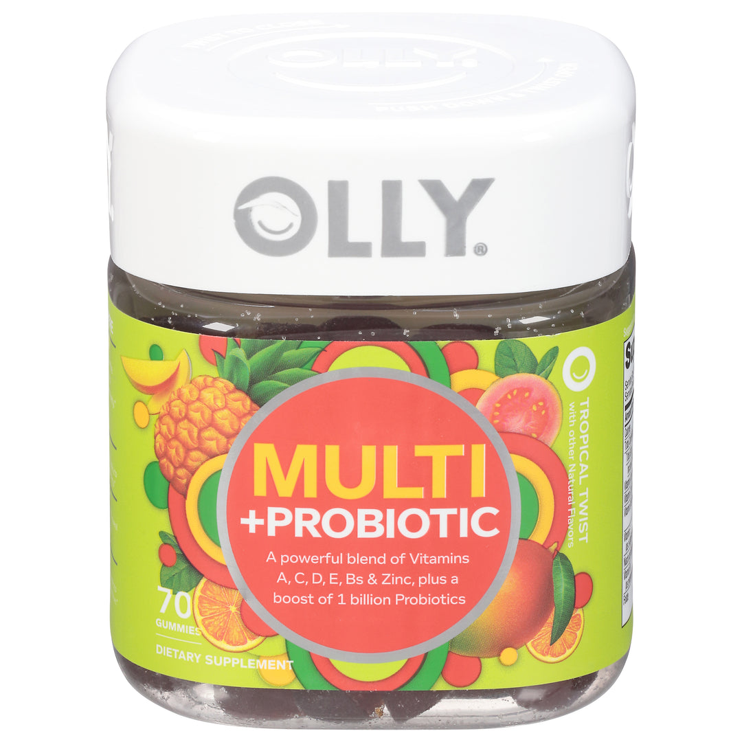 Olly Multi + Probiotic Tropical Twist Gummies 3/70 CT [UNFI #2999951]