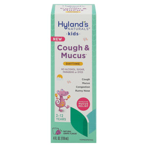Hylands Cough & Mucus Daytime Kids Natural Grape Flavor 4 OZ [UNFI #2866861]