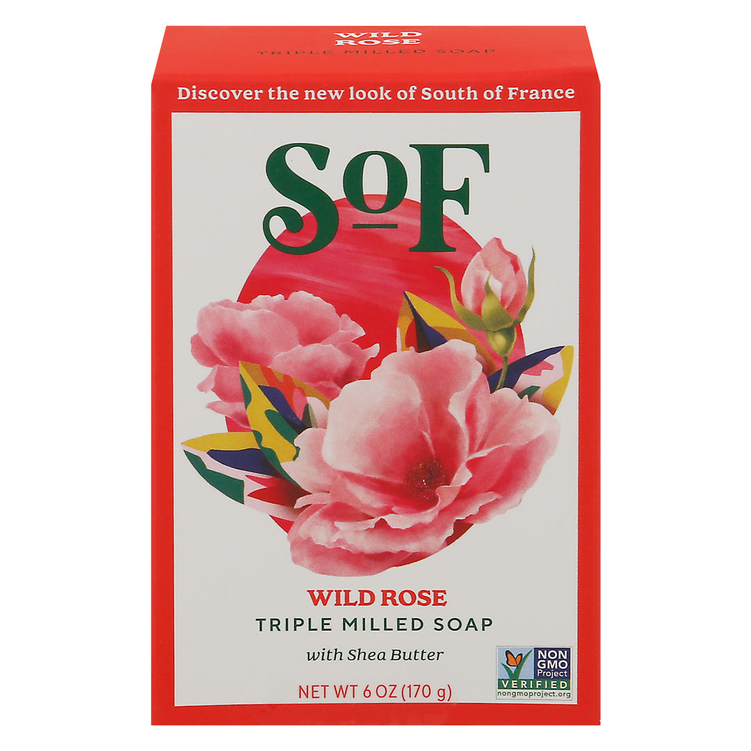 South Of France Oval Soap French Milled Climbing Wild Rose 6 OZ [UNFI #1704907] T