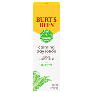 Burts Bees Calming Day Lotion Sensitive Aloe + Rice Milk 1.8 OZ [UNFI #2057644] T