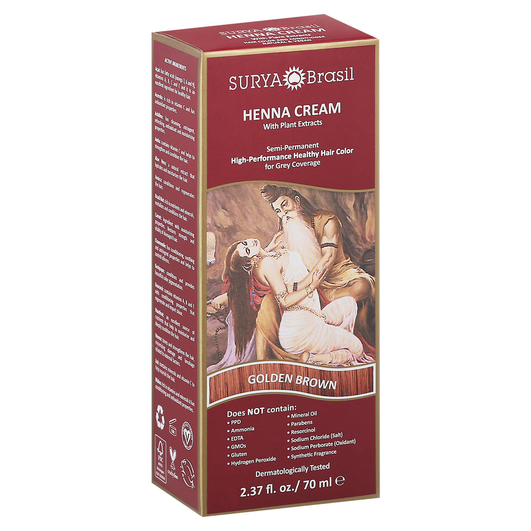 Surya Brasil Henna Cream With Plant Extracts Golden Brown 2.37 OZ [UNFI #2219921] T