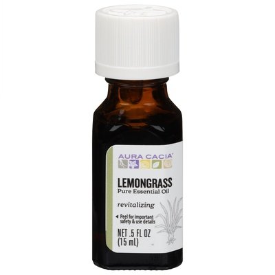 Aura Cacia Pure Essential Oil Lemongrass Revitalizing 1/.5 OZ [UNFI #620484] T