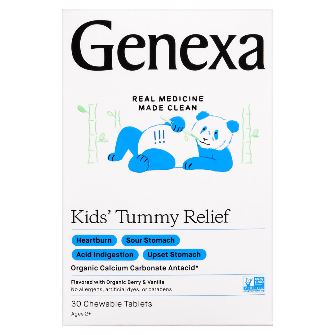 Genexa Tummy Relief Tablets Flavored With Organic Berry & Vanilla Kids 30 Tab [UNFI #2570190]