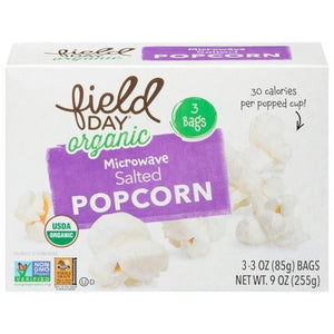 Field Day Popcorn Organic Microwave Salted 12/3/3 OZ [UNFI #1234863] [ebt]