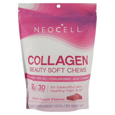 Neocell Corporation Collagen Beauty Soft Chews Fruit Punch Flavor 60 CT [UNFI #1200815]