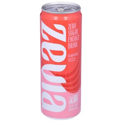Zevia Energy Drink Zero Sugar Grapefruit 12/12 OZ [UNFI #1907955] [ebt]