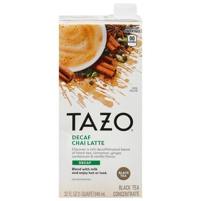 Tazo Black Tea Concentrate Decaf Chai Latte 6/32 OZ [UNFI #1088616] [ebt]