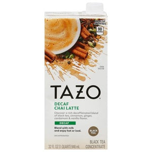 Tazo Black Tea Concentrate Decaf Chai Latte 6/32 OZ [UNFI #1088616] [ebt]