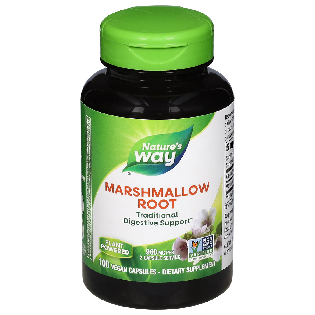 Natures Way Marshmallow Root Vegan Capsules 100 Cap [UNFI #290700] [ebt]