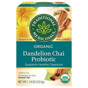 Traditional Medicinals Herbal Tea Organic Dandelion Chai Caffeine Free Tea Bags 6/16 BAG [UNFI #2243780] [ebt]