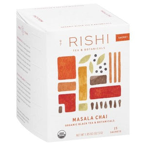 Rishi Tea Black Tea Organic Masala Chai Sachets 6/15 BAG [UNFI #1588136] [ebt]