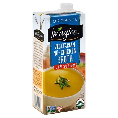 Imagine Foods Broth Low Sodium Organic Vegetarian No-Chicken 6/32 OZ [UNFI #2821585] [ebt]