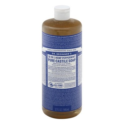 Dr Bronners Soap Pure-Castile 18-In-1 Hemp Peppermint 32 OZ [UNFI #0329953] T