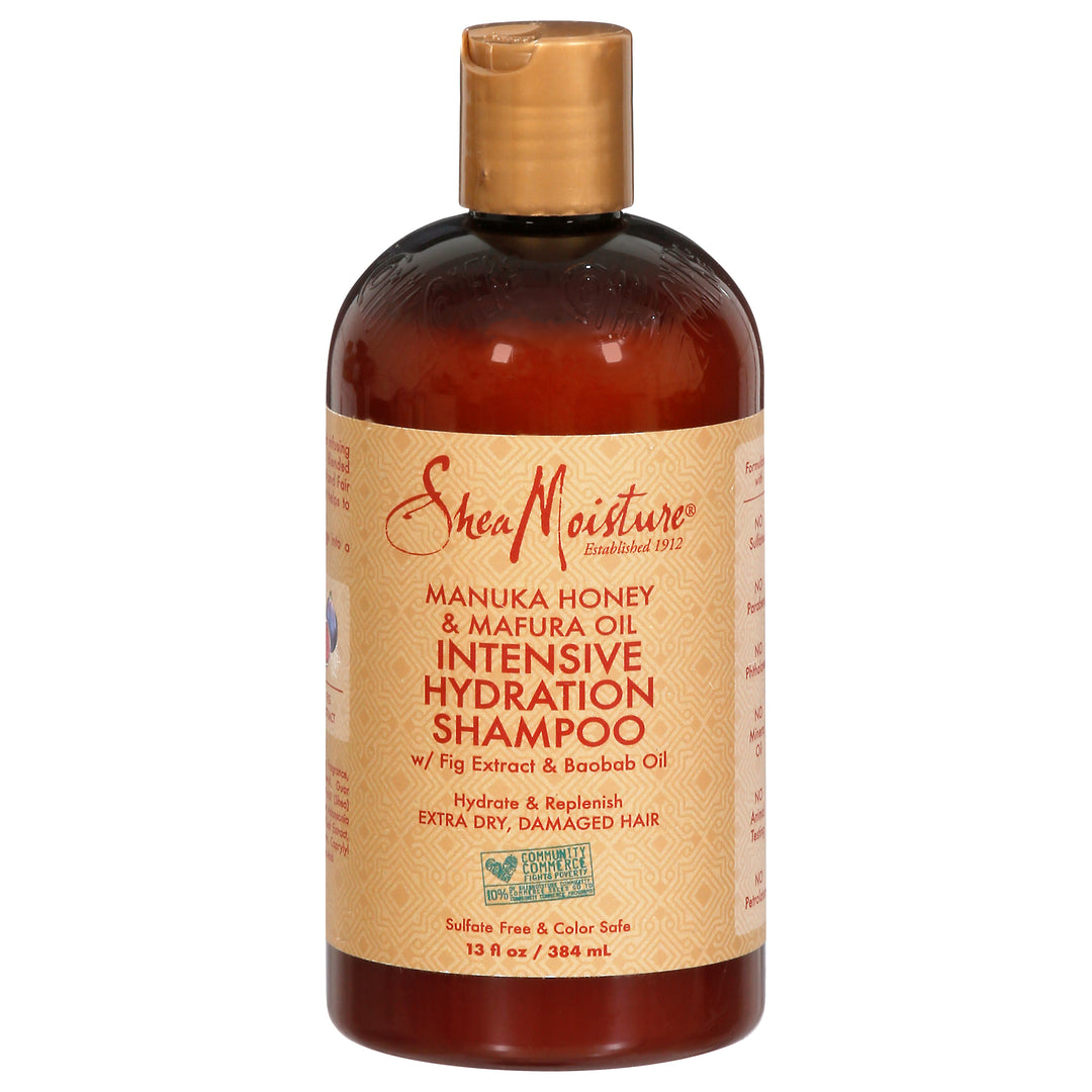 Shea Moisture Shampoo Intensive Hydration Manuka Honey & Mafura Oil Dry Hair Recipe 13 OZ [UNFI #2533750] T