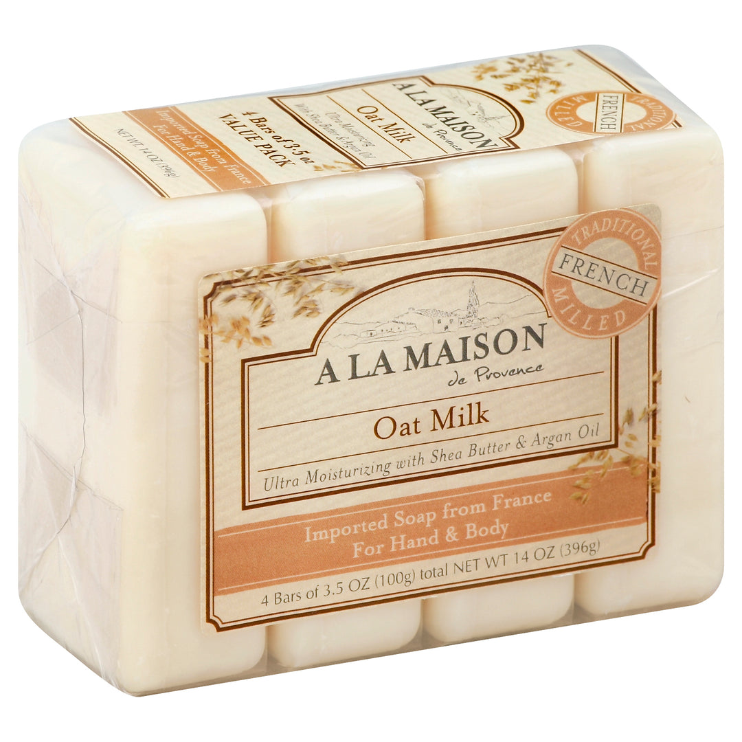 A La Maison Soap For Hand & Body Oat Milk Value Pack 4 CT [UNFI #1015700] T