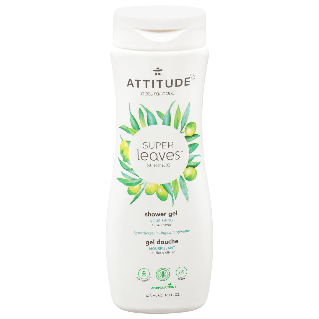 Attitude Shower Gel Olive Leaves Nourishing 16 OZ [UNFI #2757466] T