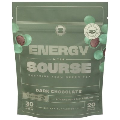 Sourse Energy Bites Dark Chocolate 6/2.2 OZ [UNFI #2856243]